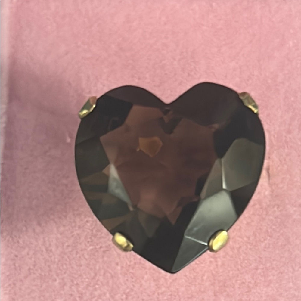 Elegant Heart-Shaped 14K Topaz Stone Ring